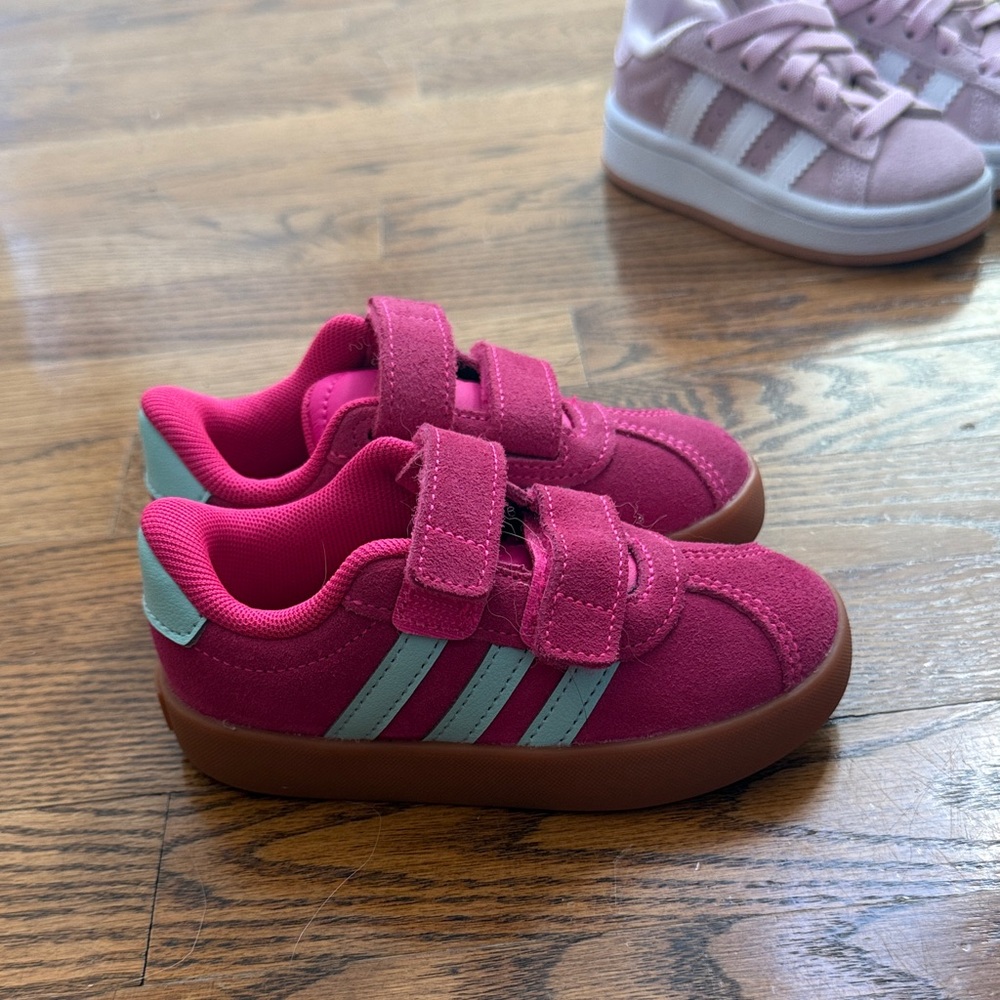 adidas Kids' Fuchsia and Teal Sneakers